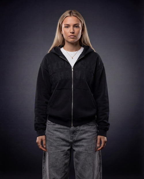 Explosive Behavior Blacked Out Zip Up